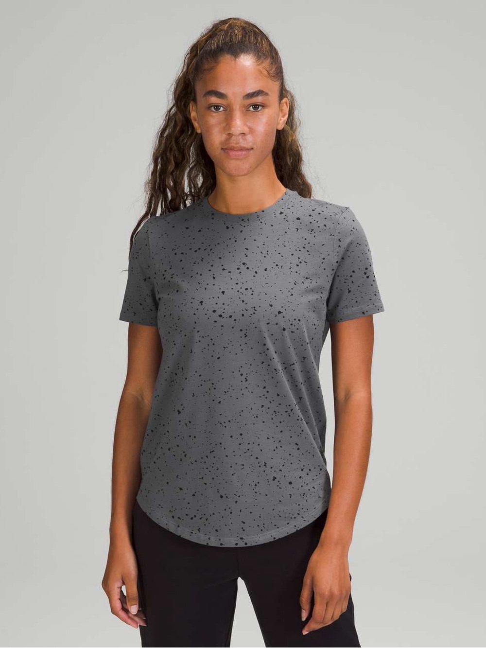 lululemon Love Crew SleeveT-shirt in Revitaloze Spatter Anchor Black L